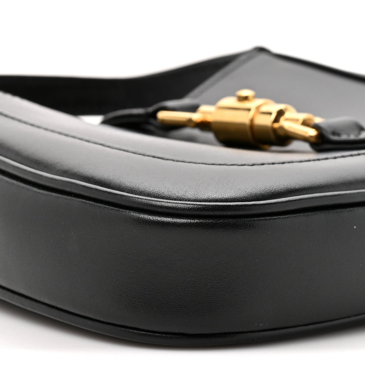 Mini Calfskin Hobo Bag - Black