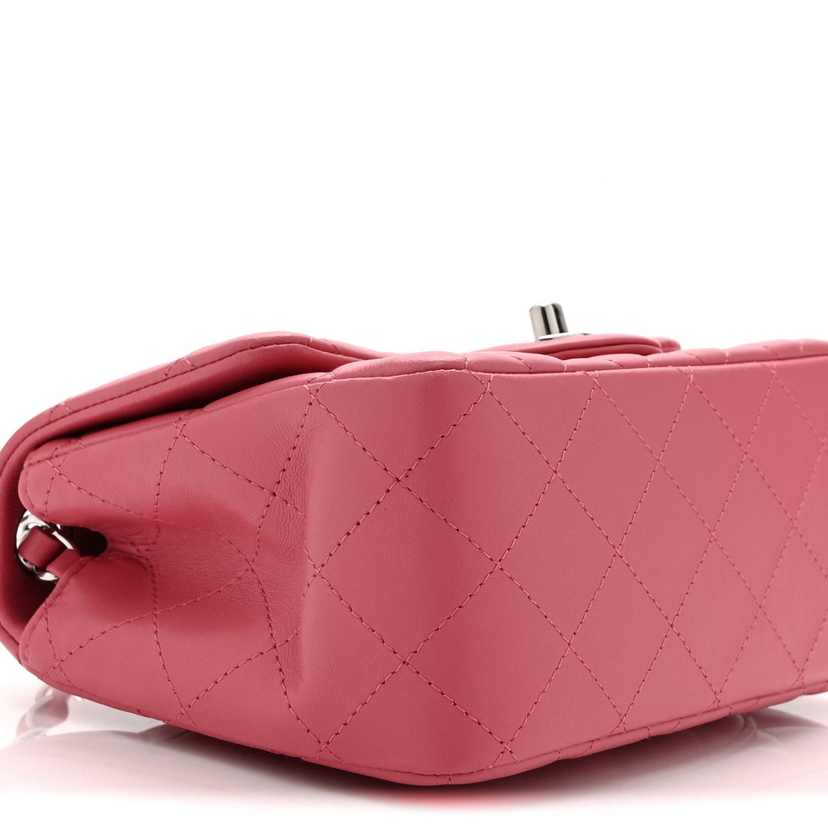 Mini Quilted Lambskin Flap Shoulder Bag - Pink