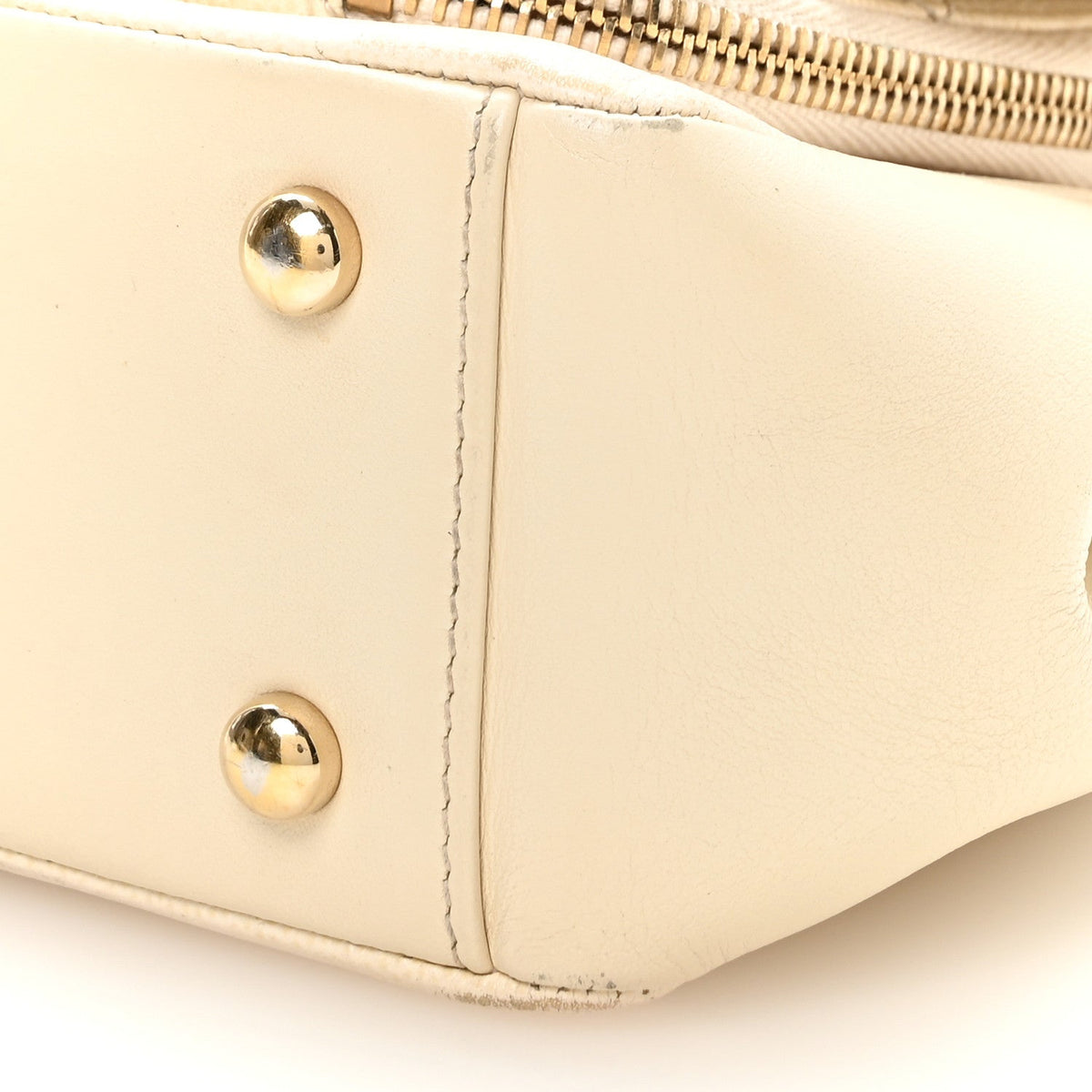 Small Quilted Caviar Flap Shoulder Bag - White