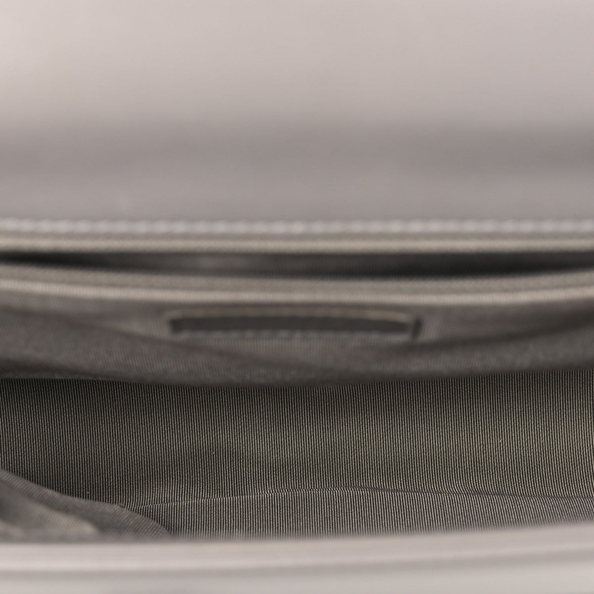 Large Quilted Lambskin Flap Shoulder Bag - Grey