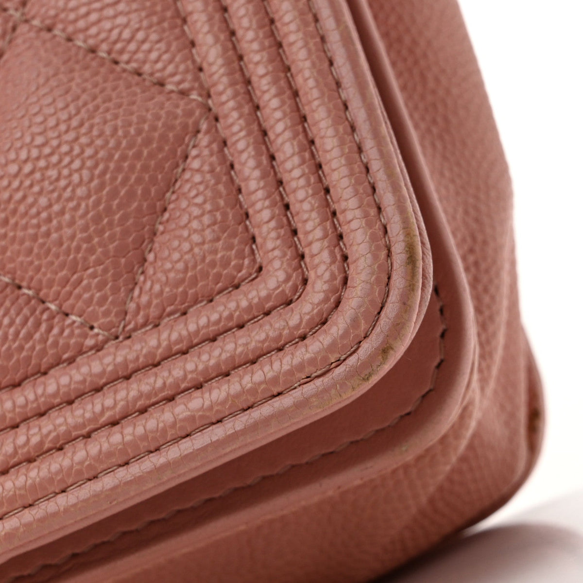 Quilted Caviar Wallet Bag - Pink