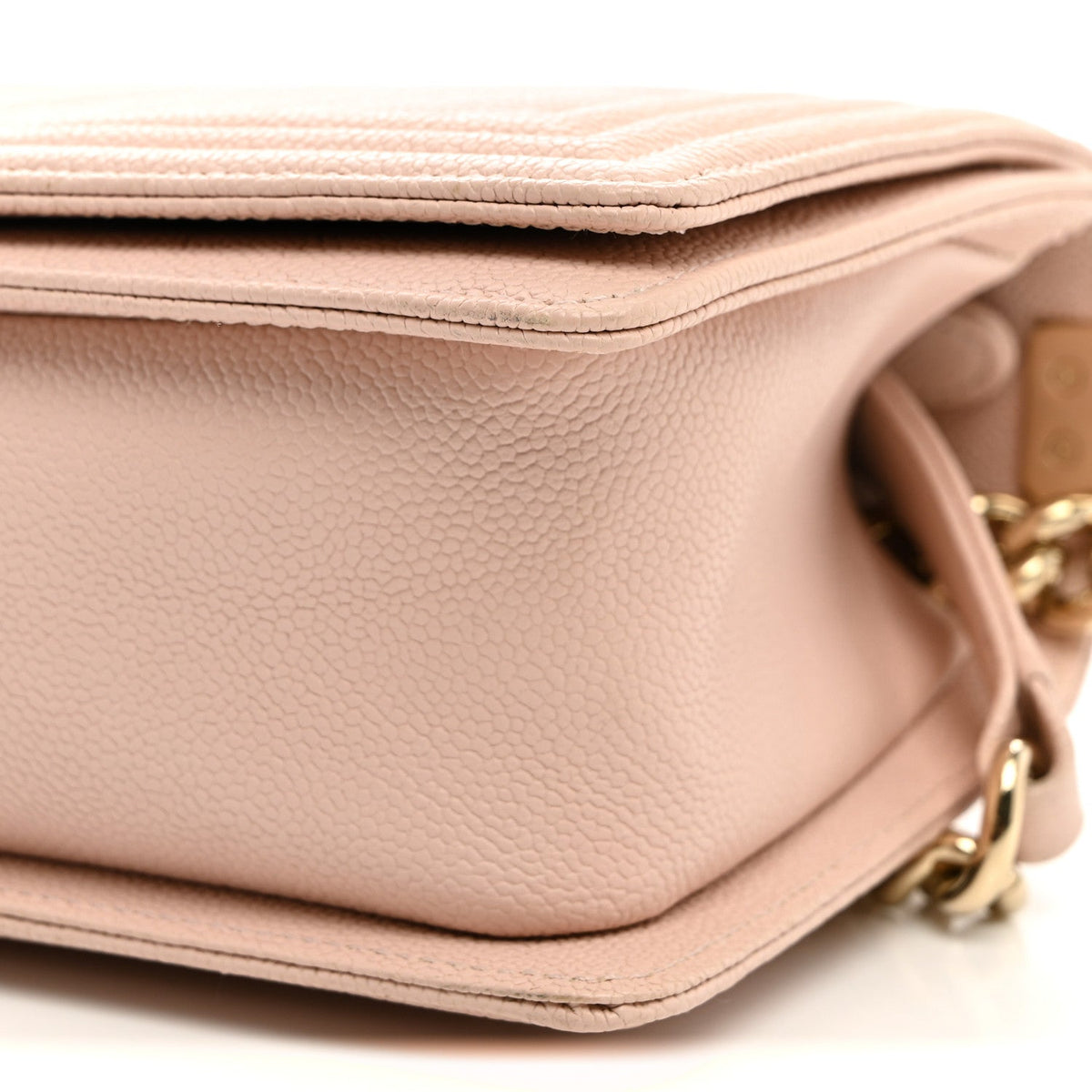 Medium Quilted Caviar Flap Shoulder Bag - Pink