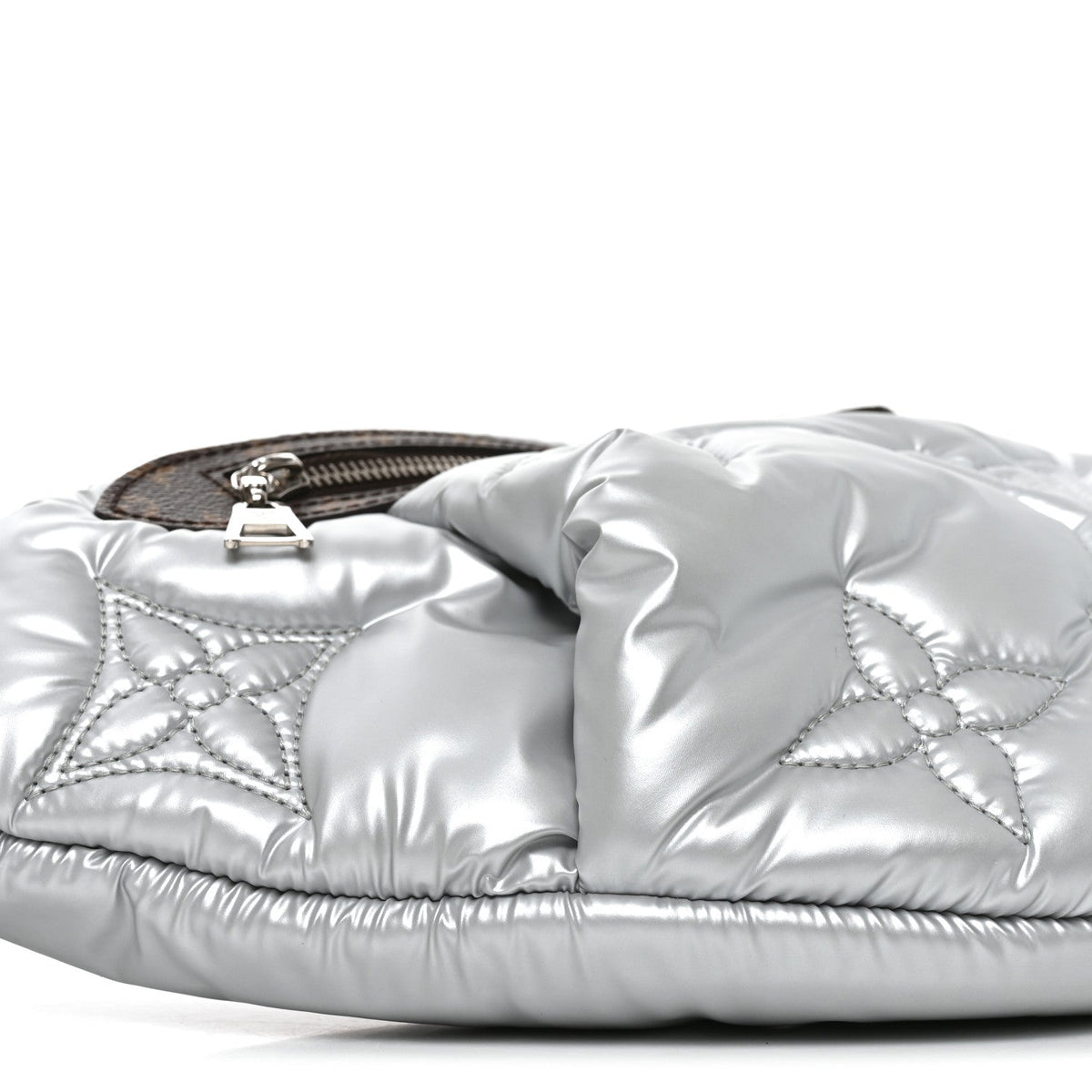 Econyl Monogram Pillow Bumbag Silver Handbag