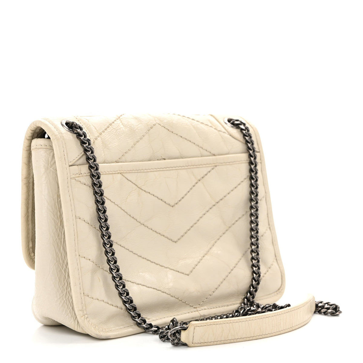 Calfskin Satchel Bag - White