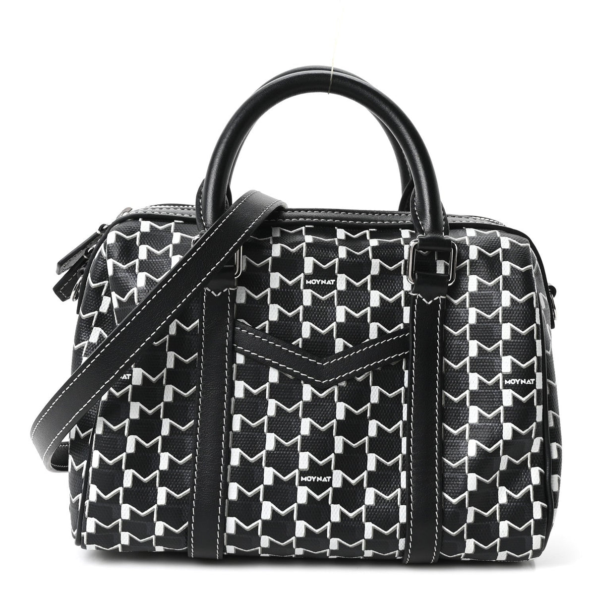 Calfskin Canvas Handbag - Black