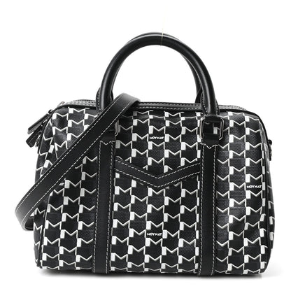 Calfskin Canvas Handbag - Black