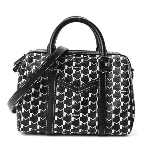 Calfskin Canvas Handbag - Black