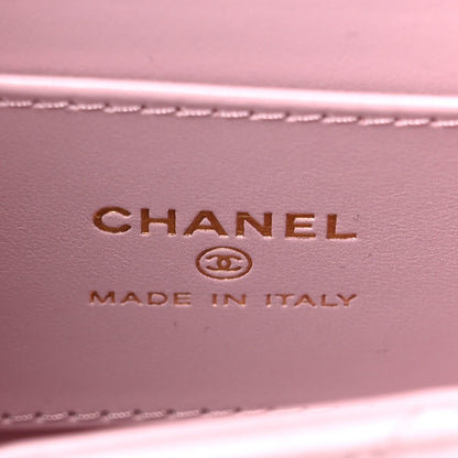 Mini Quilted Calfskin Handbag - Pink