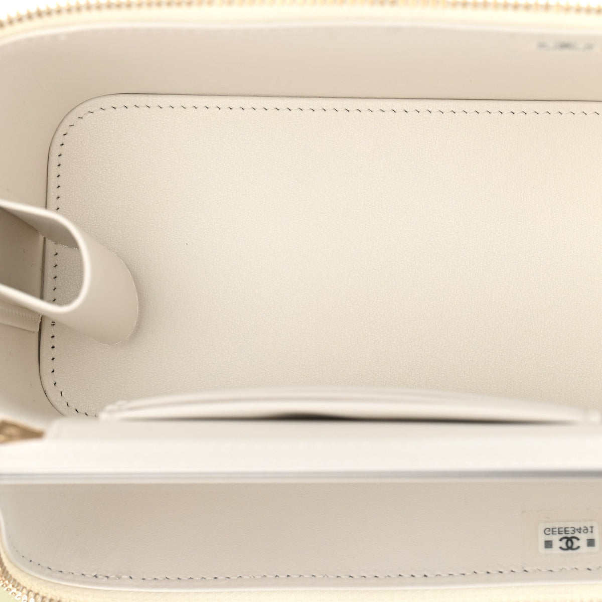 Small Quilted Caviar Handbag - White