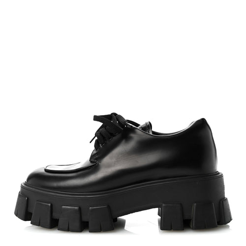 Spazzolato Rois Monolith 55Mm Derby Loafers Black