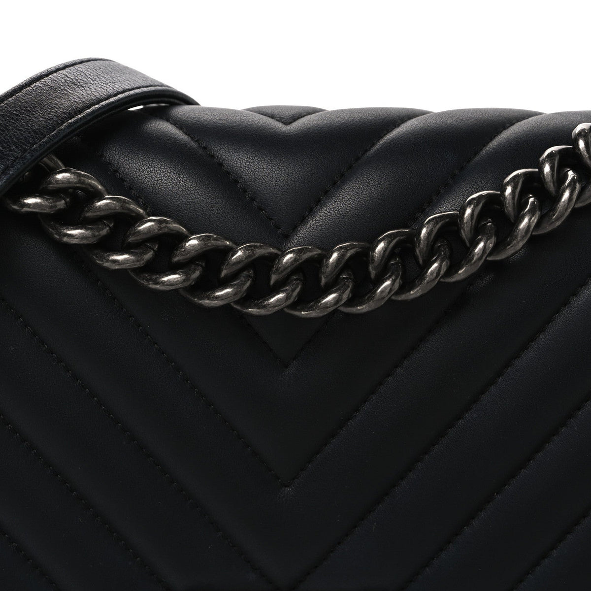 Medium Quilted Calfskin Flap Shoulder Bag - Black