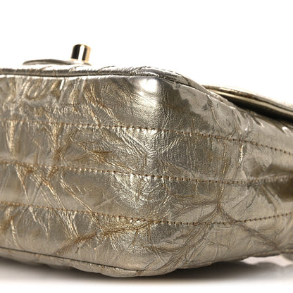 Mini Quilted Calfskin Flap Shoulder Bag - Gold