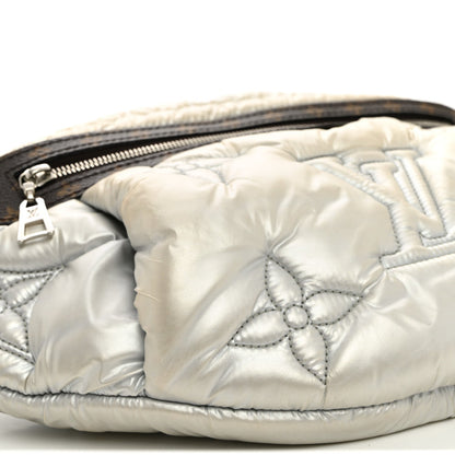 Econyl Monogram Pillow Bumbag Silver Handbag