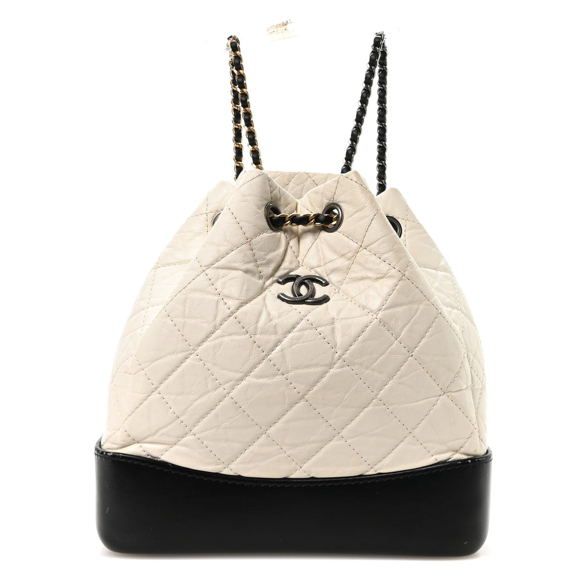 Small Quilted Calfskin Backpack - Black