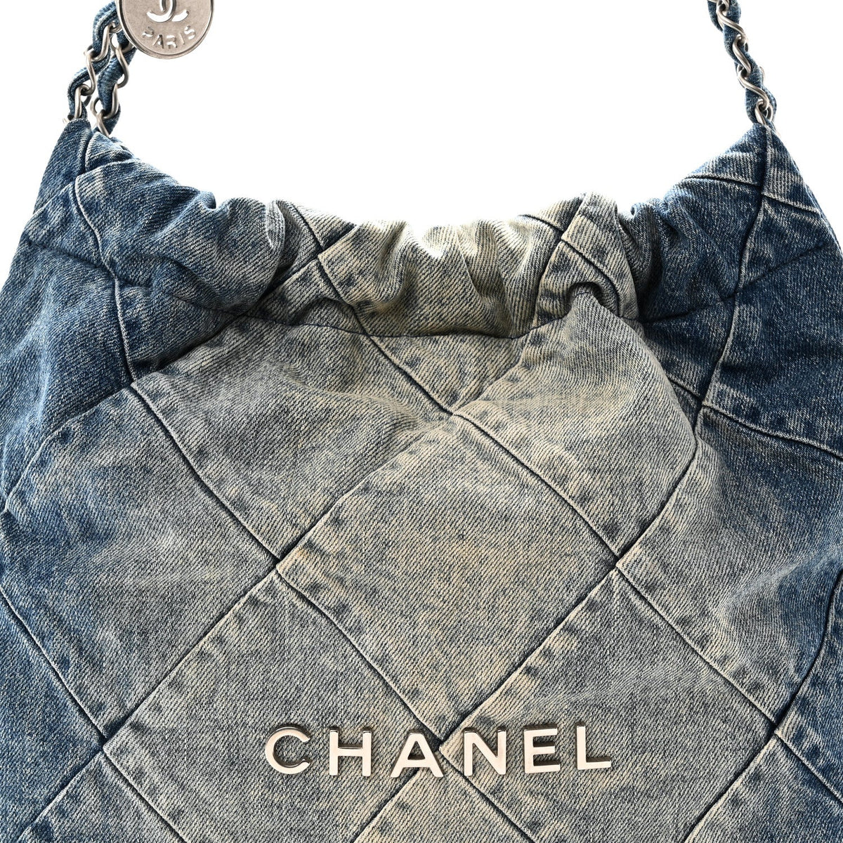 Small Quilted Handbag - Blue