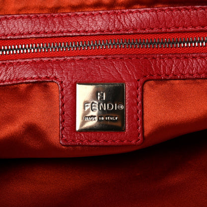 Calfskin Handbag - Red
