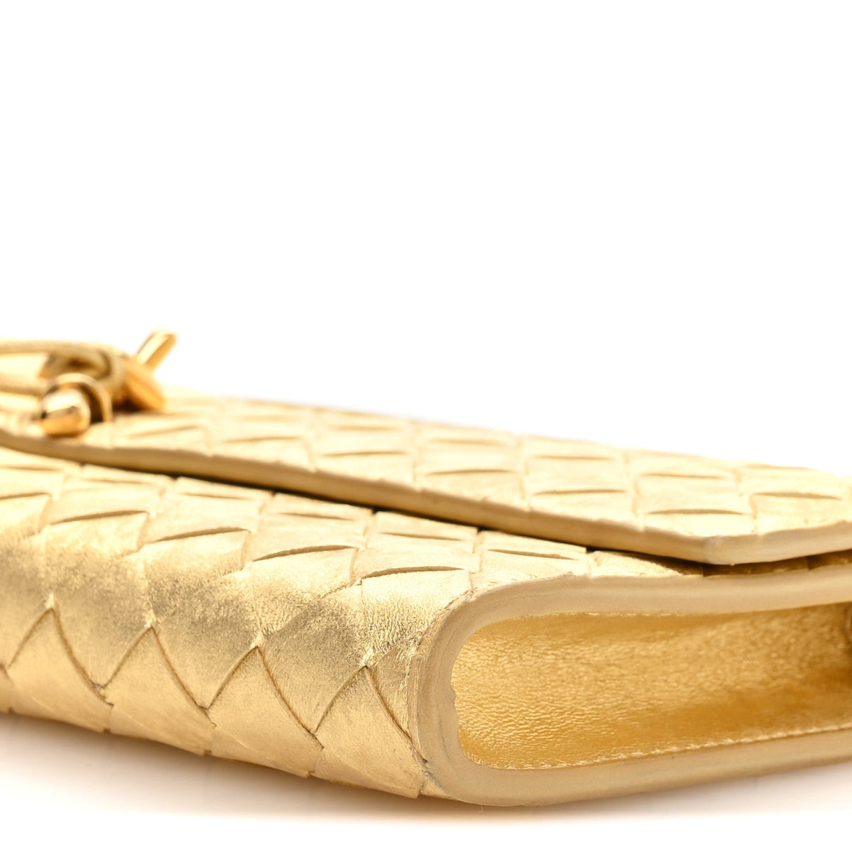 Lambskin Clutch Bag - Gold