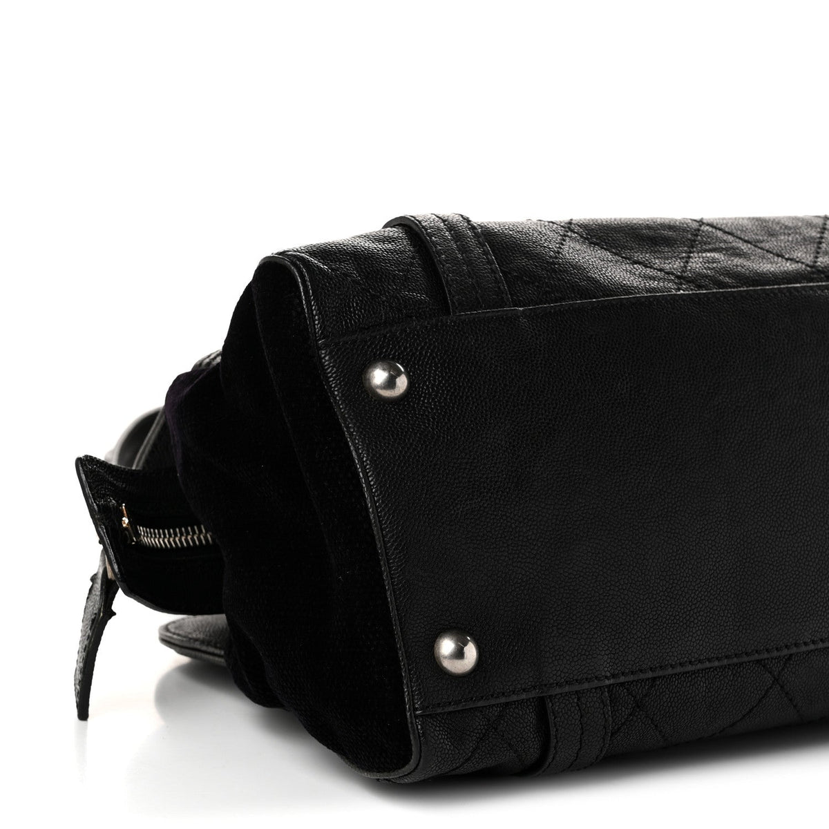 Large Quilted Calfskin Tote Bag - Black