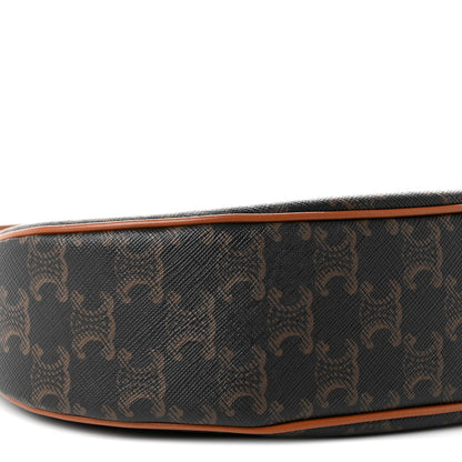 Calfskin Canvas Shoulder Bag - Tan