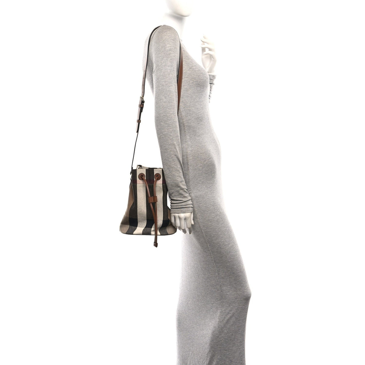 Small Canvas Bucket Bag - Brown