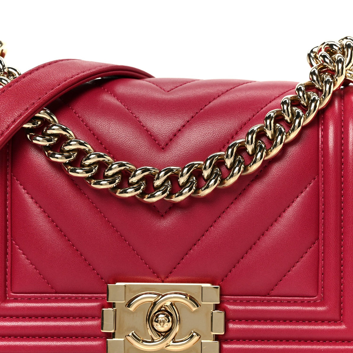 Small Quilted Lambskin Flap Shoulder Bag - Pink