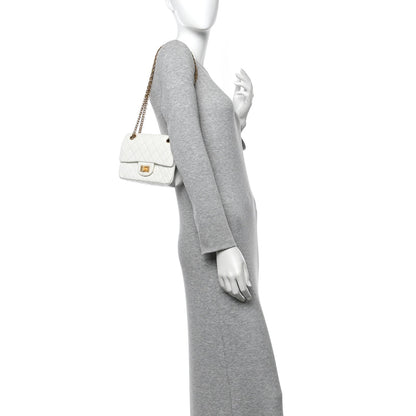 Mini Quilted Calfskin Flap Shoulder Bag - White