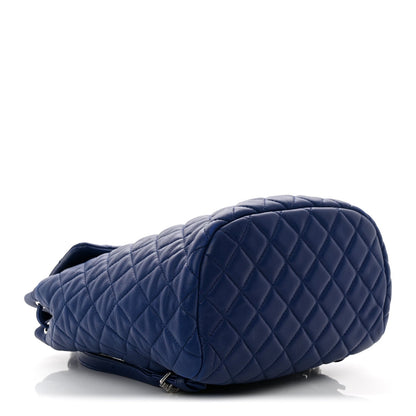Small Quilted Lambskin Backpack - Blue
