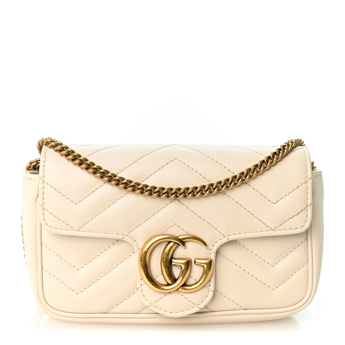 Mini Calfskin Shoulder Bag - White