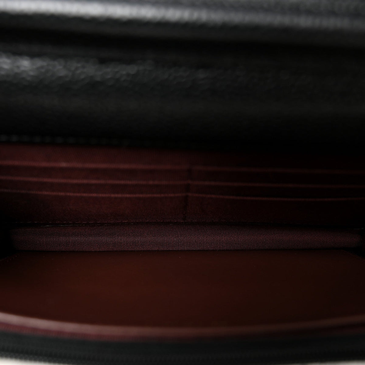 Quilted Caviar Wallet Bag - Black