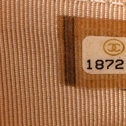 Quilted Caviar Wallet Bag - Beige