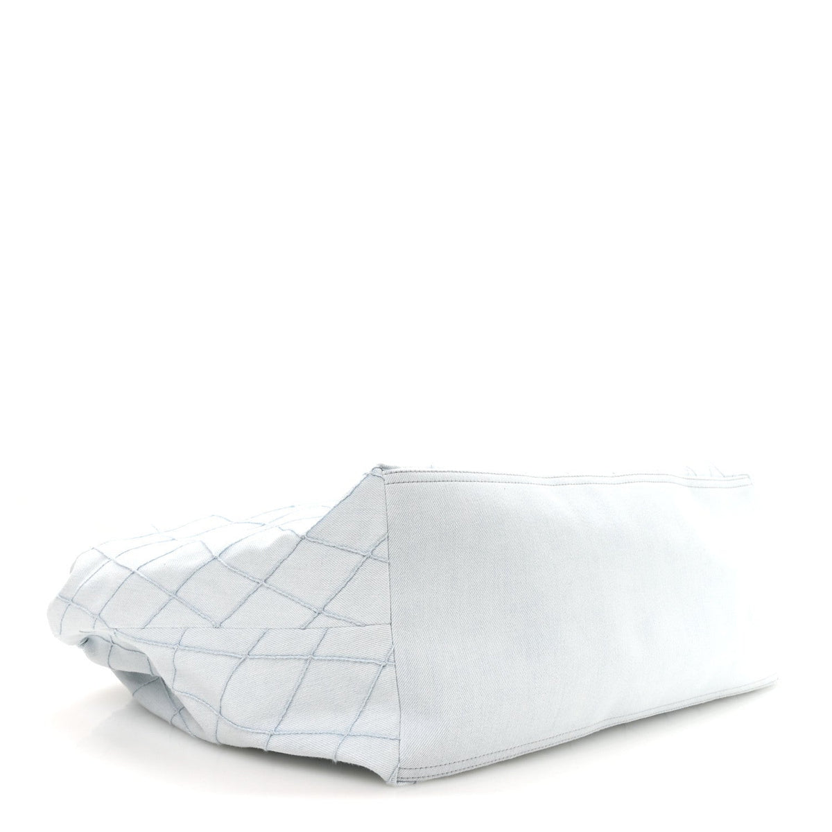 Small Quilted Calfskin Tote Bag - Light Blue
