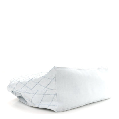 Small Quilted Calfskin Tote Bag - Light Blue