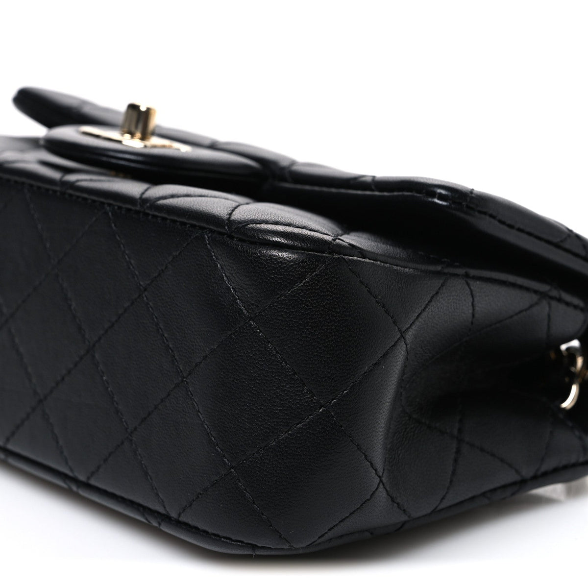 Mini Quilted Lambskin Flap Shoulder Bag - Tan