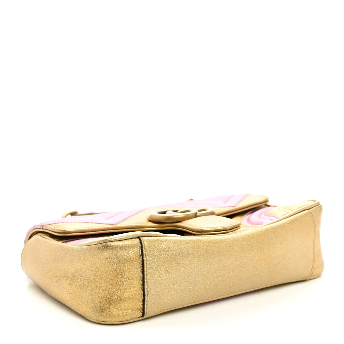 Mini Calfskin Shoulder Bag - Gold