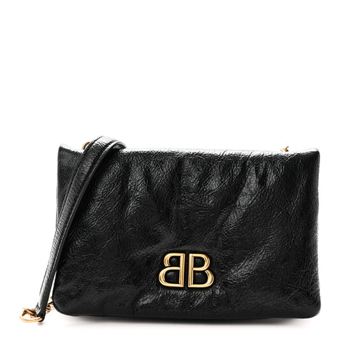 Medium Calfskin Shoulder Bag - Black