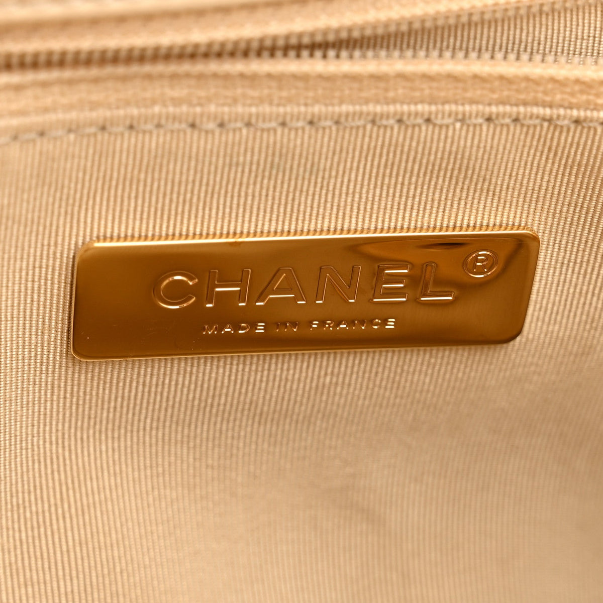 Medium Quilted Lambskin Flap Shoulder Bag - Beige