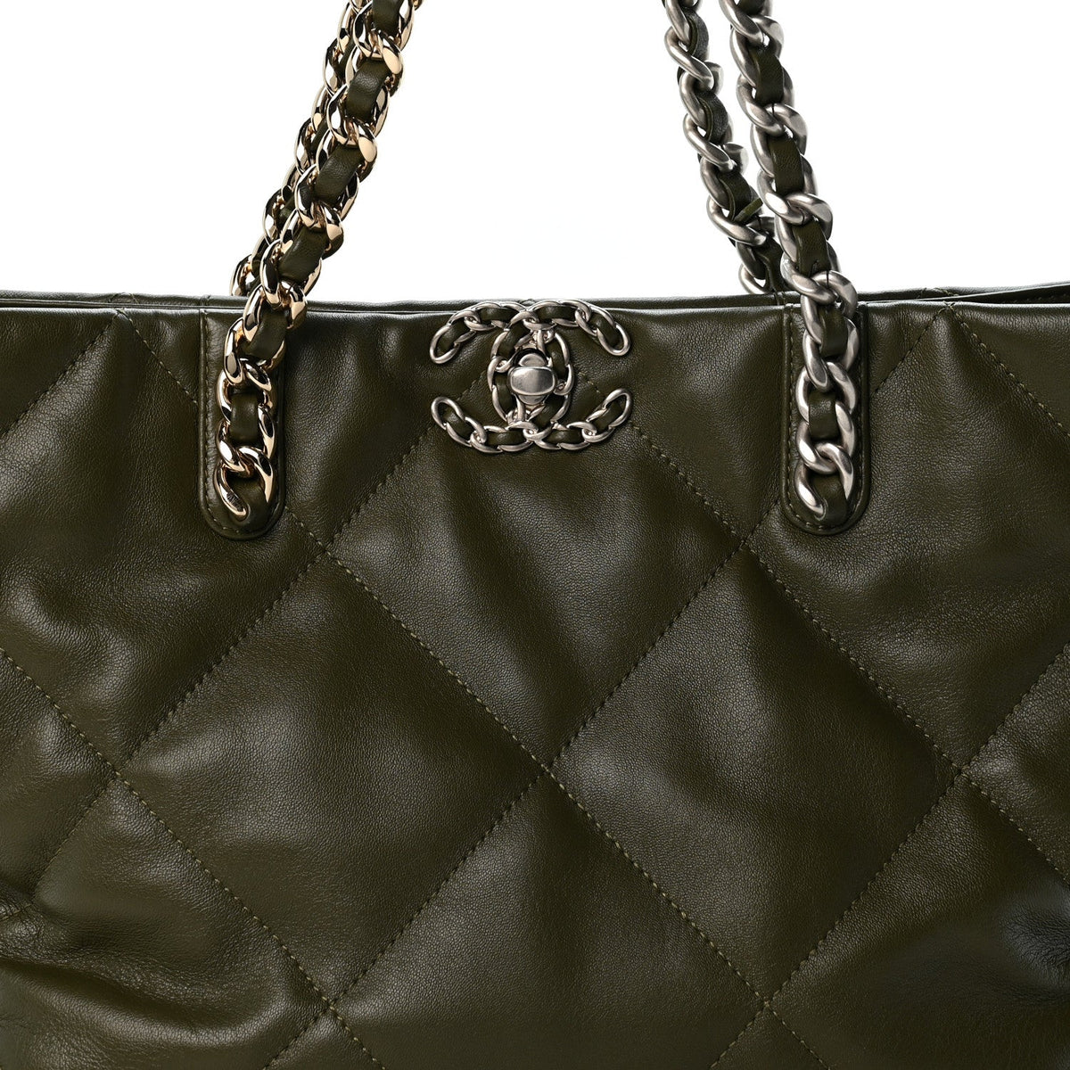 Quilted Lambskin Handbag - Green