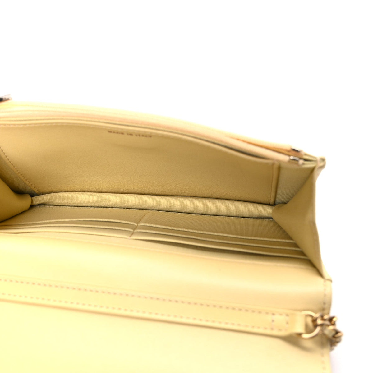 Quilted Lambskin Wallet Bag - Yellow