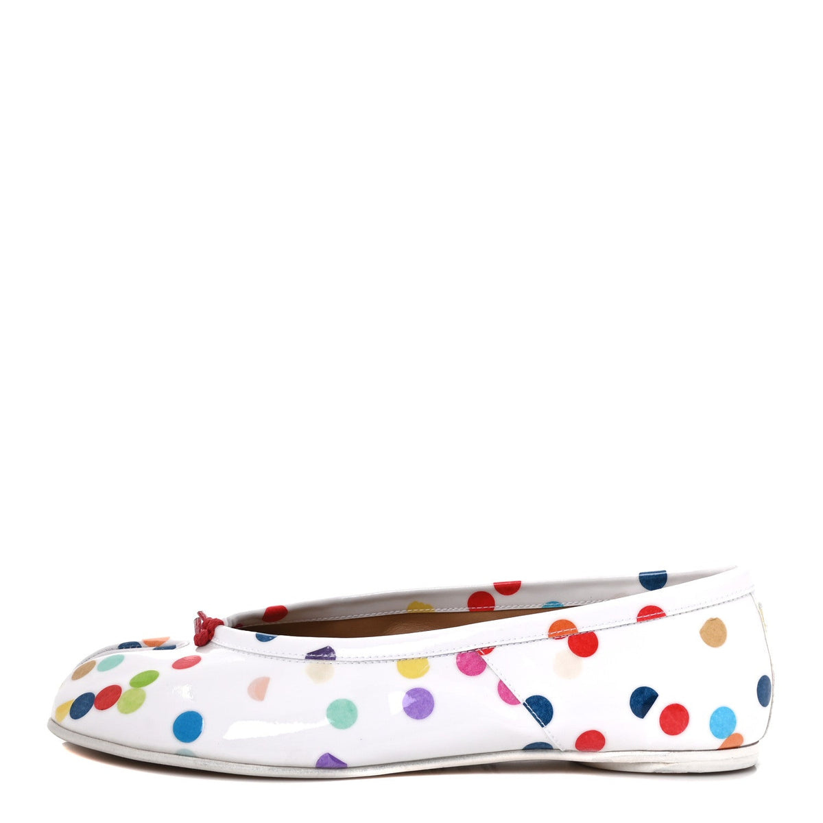 Maison Margielacoated Canvas Confetti Printed Tabi New Ballerina Flats