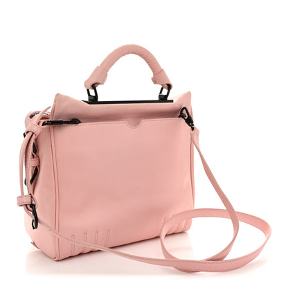Small Calfskin Satchel Bag - Pink