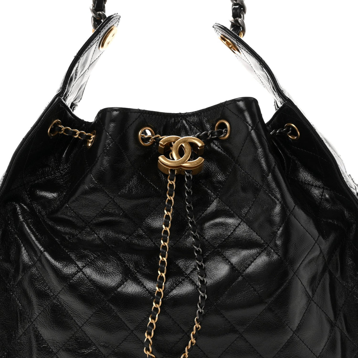 Medium Quilted Calfskin Handbag - Black