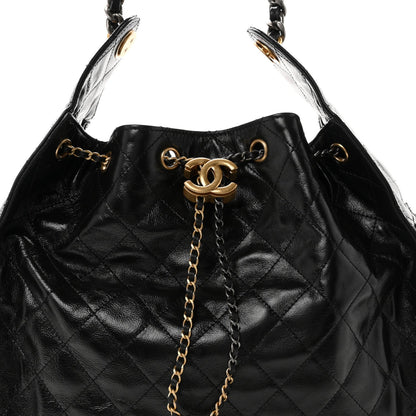 Medium Quilted Calfskin Handbag - Black
