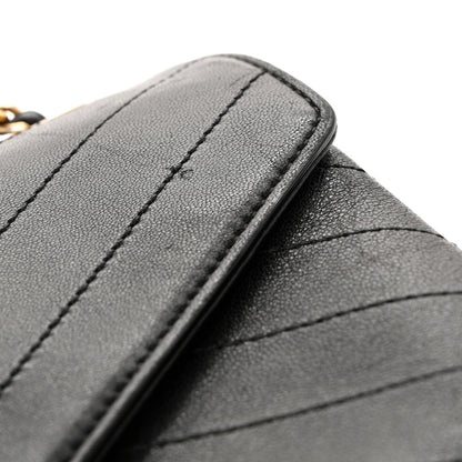 Medium Calfskin Flap Shoulder Bag - Black