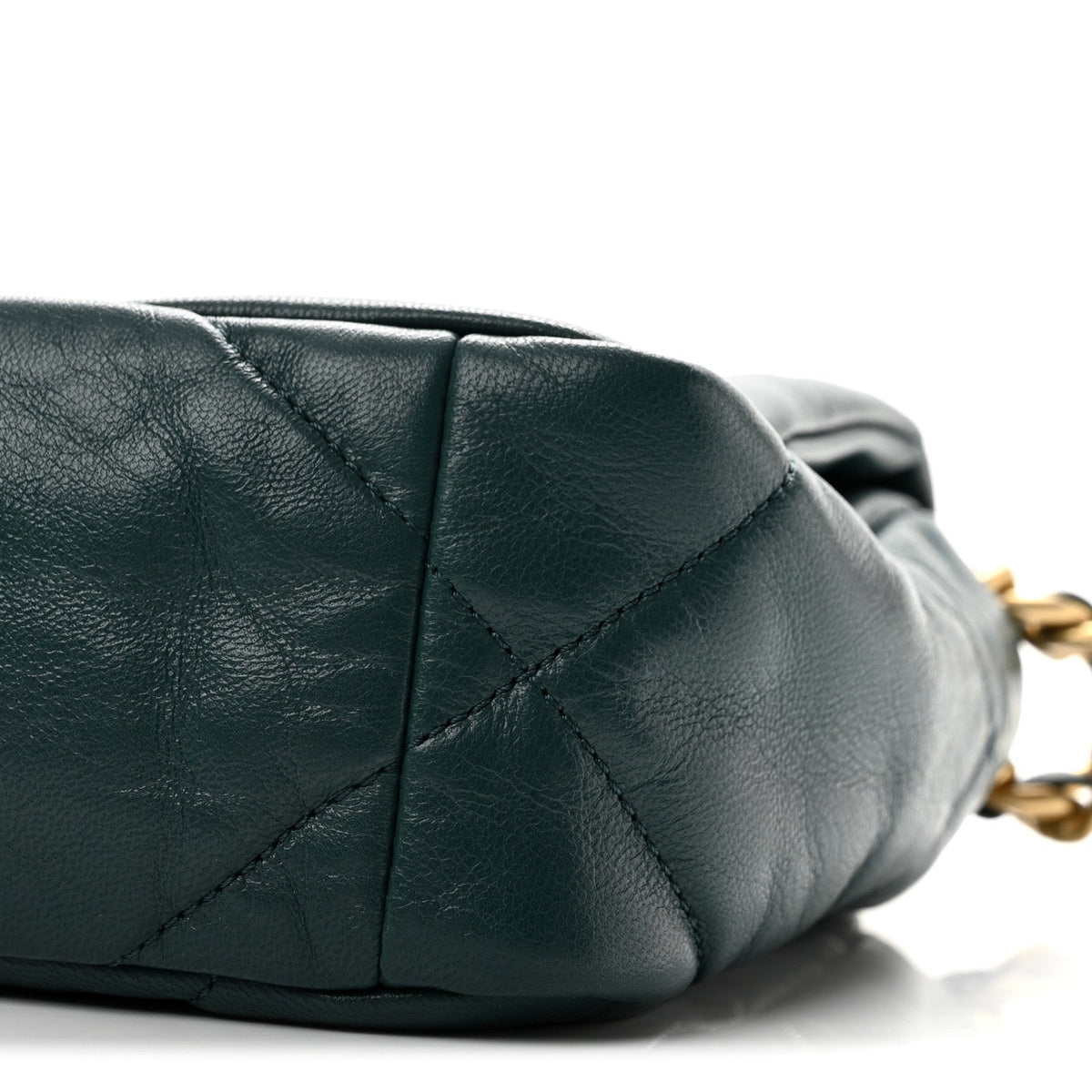 Medium Quilted Goatskin Flap Shoulder Bag - Blue