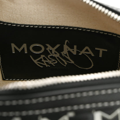Calfskin Canvas Handbag - Black