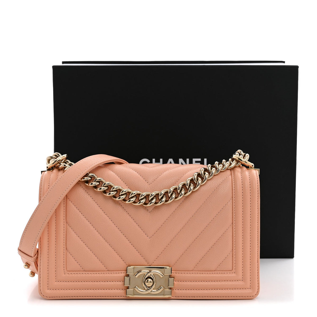 Medium Quilted Caviar Flap Shoulder Bag