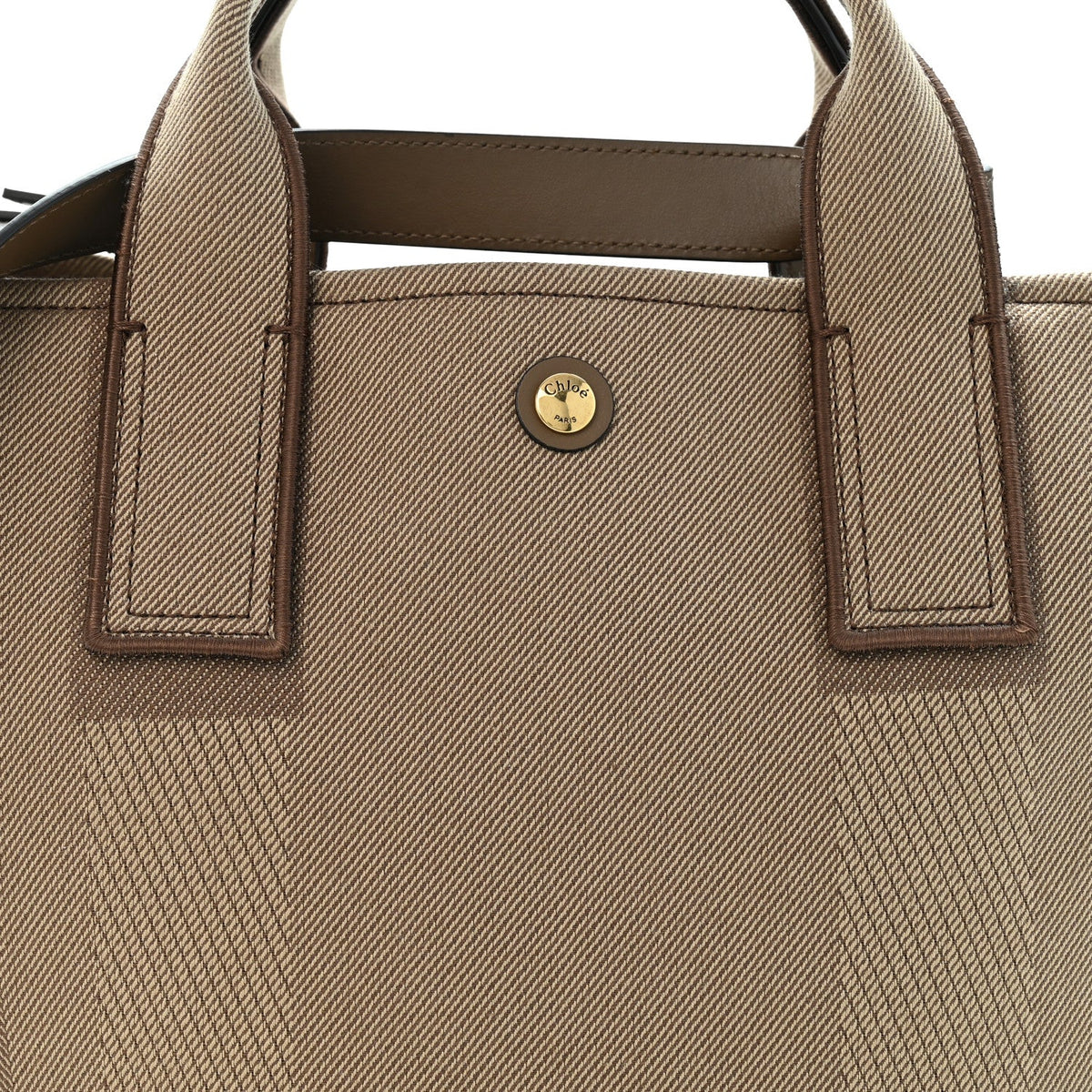 Medium Calfskin Canvas Tote Bag