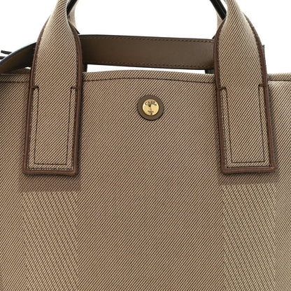 Medium Calfskin Canvas Tote Bag