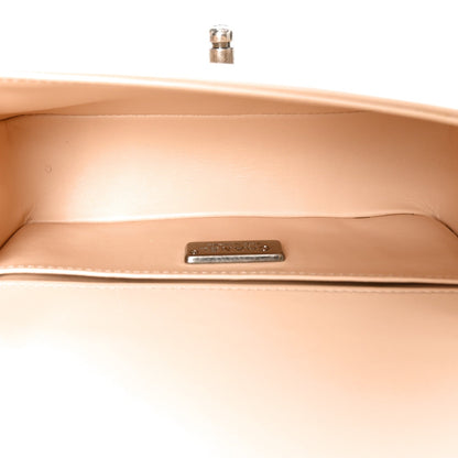 Small Calfskin Flap Shoulder Bag - Pink