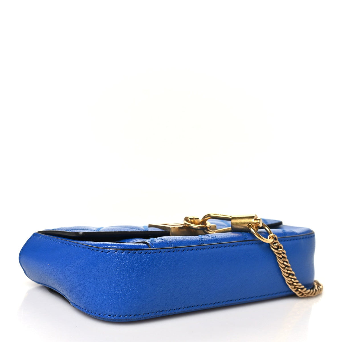 Mini Quilted Goatskin Handbag - Blue